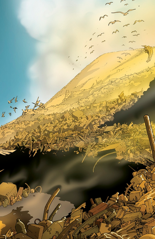 Illustration for article titled A sneak preview of Great Pacific, a new science fiction comic about the Pacific Garbage Patch